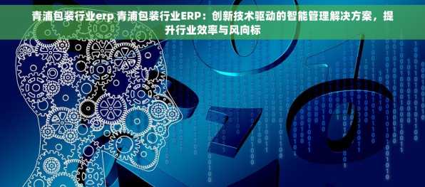 青浦包装行业erp 青浦包装行业ERP：创新技术驱动的智能管理解决方案，提升行业效率与风向标
