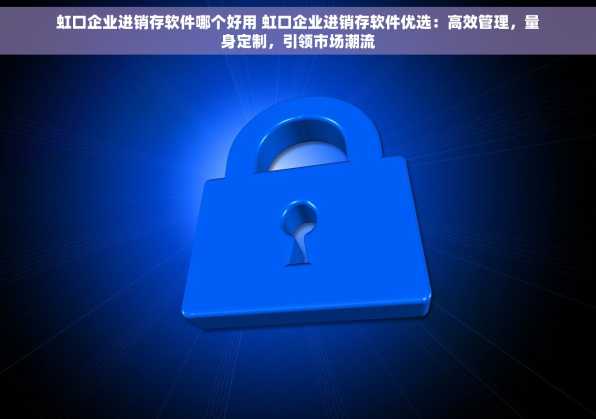 虹口企业进销存软件哪个好用 虹口企业进销存软件优选：高效管理，量身定制，引领市场潮流