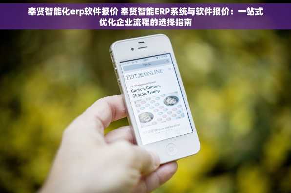 奉贤智能化erp软件报价 奉贤智能ERP系统与软件报价：一站式优化企业流程的选择指南