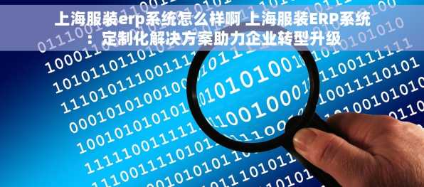 上海服装erp系统怎么样啊 上海服装ERP系统：定制化解决方案助力企业转型升级