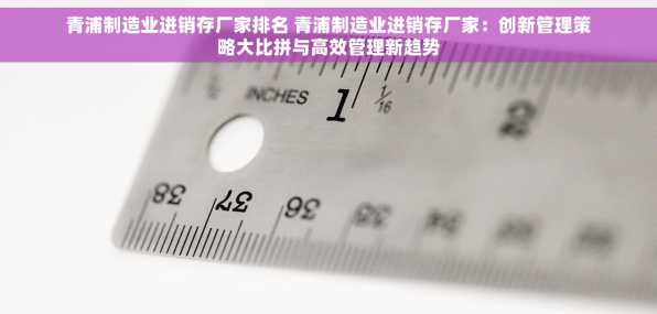 青浦制造业进销存厂家排名 青浦制造业进销存厂家：创新管理策略大比拼与高效管理新趋势