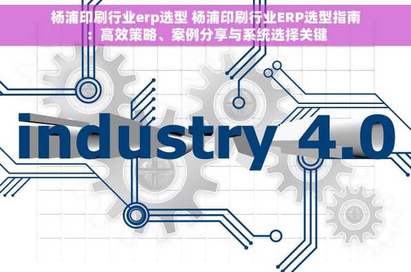 杨浦印刷行业erp选型 杨浦印刷行业ERP选型指南：高效策略、案例分享与系统选择关键
