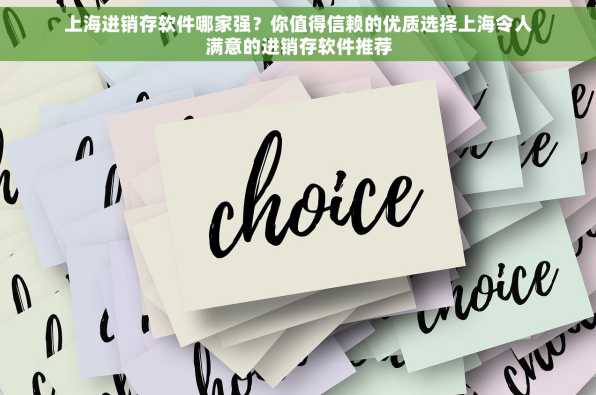 上海进销存软件哪家强？你值得信赖的优质选择上海令人满意的进销存软件推荐