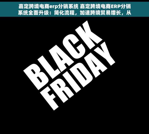 嘉定跨境电商erp分销系统 嘉定跨境电商ERP分销系统全面升级：简化流程，加速跨境贸易增长，从零开始到专业级管理