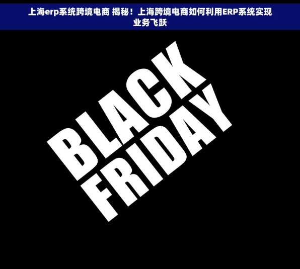 上海erp系统跨境电商 揭秘！上海跨境电商如何利用ERP系统实现业务飞跃