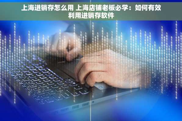 上海进销存怎么用 上海店铺老板必学：如何有效利用进销存软件