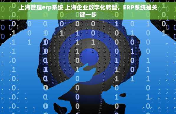 上海管理erp系统 上海企业数字化转型，ERP系统是关键一步