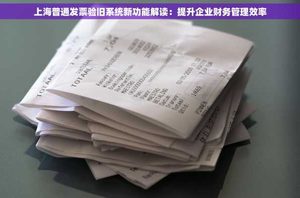 上海普通发票验旧系统新功能解读：提升企业财务管理效率