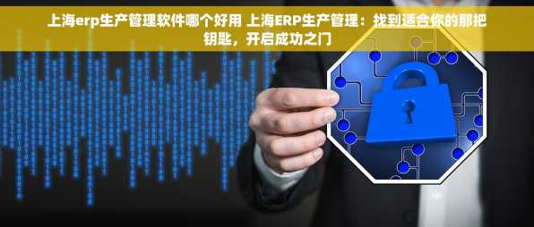 上海erp生产管理软件哪个好用 上海ERP生产管理：找到适合你的那把钥匙，开启成功之门