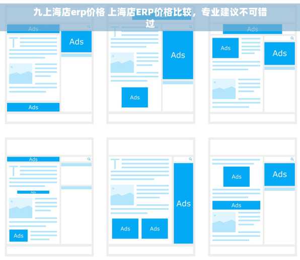 九上海店erp价格 上海店ERP价格比较，专业建议不可错过