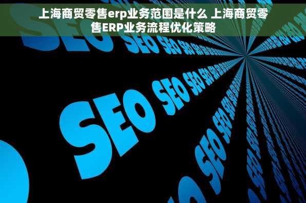 上海商贸零售erp业务范围是什么 上海商贸零售ERP业务流程优化策略