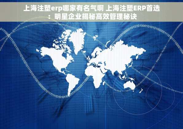 上海注塑erp哪家有名气啊 上海注塑ERP首选：明星企业揭秘高效管理秘诀
