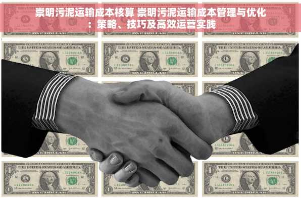 崇明污泥运输成本核算 崇明污泥运输成本管理与优化：策略、技巧及高效运营实践