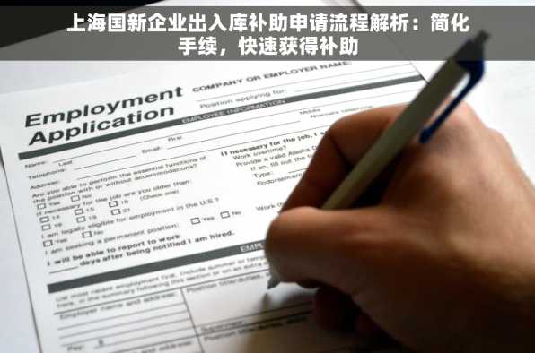 上海国新企业出入库补助申请流程解析：简化手续，快速获得补助