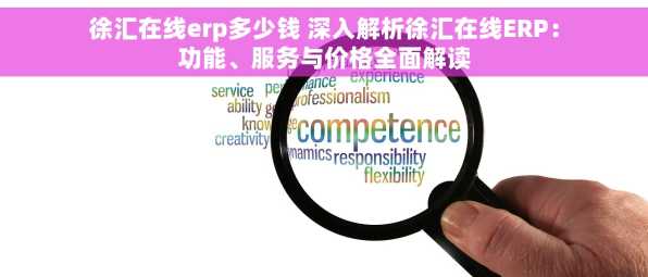 徐汇在线erp多少钱 深入解析徐汇在线ERP：功能、服务与价格全面解读