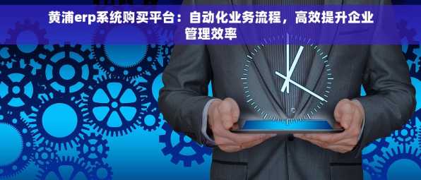 黄浦erp系统购买平台：自动化业务流程，高效提升企业管理效率