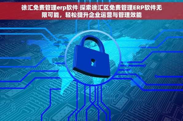 徐汇免费管理erp软件 探索徐汇区免费管理ERP软件无限可能，轻松提升企业运营与管理效能