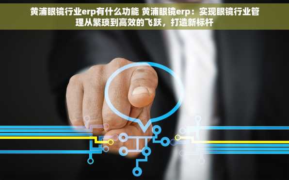 黄浦眼镜行业erp有什么功能 黄浦眼镜erp：实现眼镜行业管理从繁琐到高效的飞跃，打造新标杆