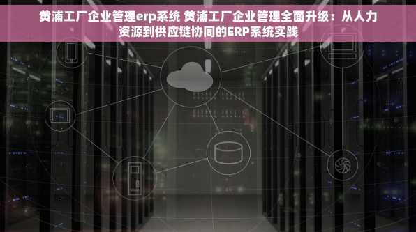 黄浦工厂企业管理erp系统 黄浦工厂企业管理全面升级：从人力资源到供应链协同的ERP系统实践