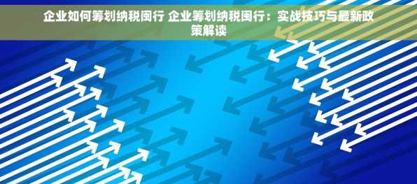 企业如何筹划纳税闽行 企业筹划纳税闽行：实战技巧与最新政策解读