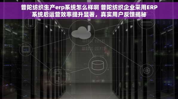 普陀纺织生产erp系统怎么样啊 普陀纺织企业采用ERP系统后运营效率提升显著，真实用户反馈揭秘