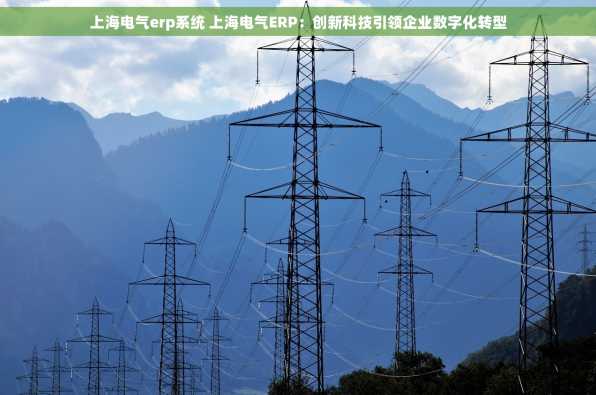上海电气erp系统 上海电气ERP：创新科技引领企业数字化转型