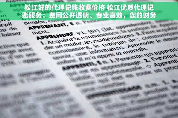 松江好的代理记账收费价格 松江优质代理记账服务：费用公开透明、专业高效，您的财务省心助手