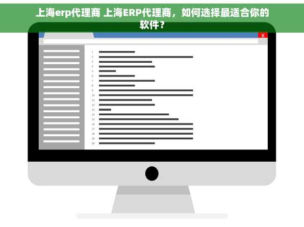 上海erp代理商 上海ERP代理商，如何选择最适合你的软件？