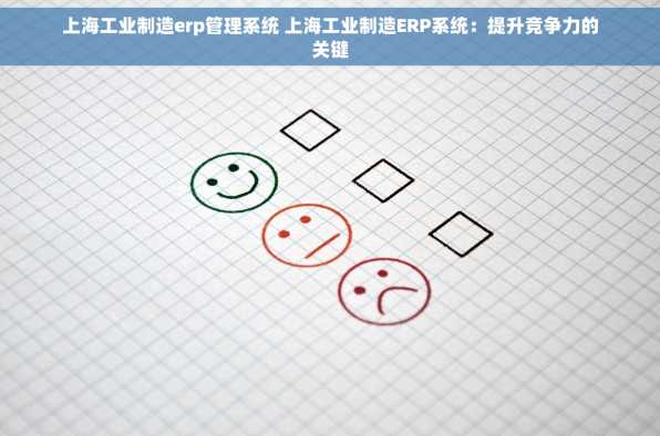 上海工业制造erp管理系统 上海工业制造ERP系统：提升竞争力的关键