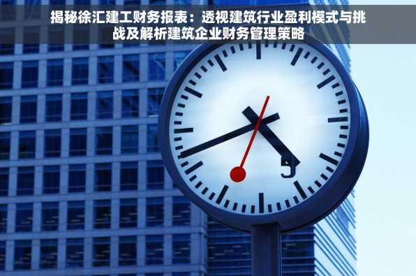 揭秘徐汇建工财务报表：透视建筑行业盈利模式与挑战及解析建筑企业财务管理策略