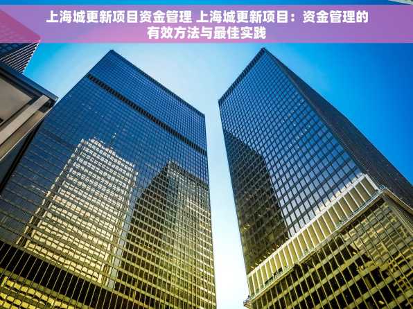 上海城更新项目资金管理 上海城更新项目：资金管理的有效方法与最佳实践