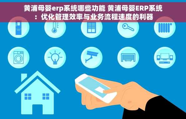 黄浦母婴erp系统哪些功能 黄浦母婴ERP系统：优化管理效率与业务流程速度的利器