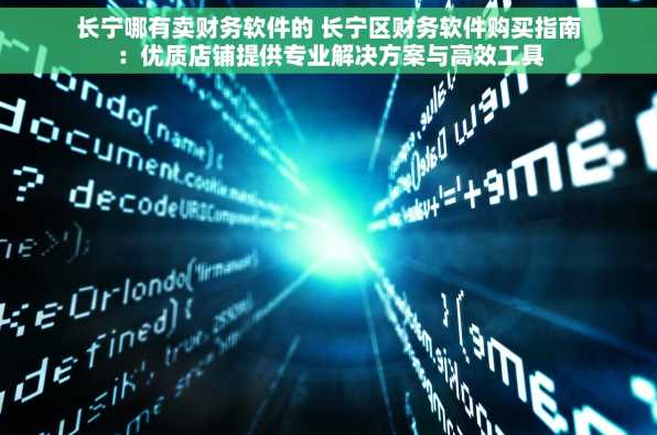 长宁哪有卖财务软件的 长宁区财务软件购买指南：优质店铺提供专业解决方案与高效工具