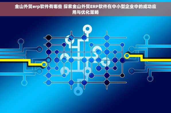 金山外贸erp软件有哪些 探索金山外贸ERP软件在中小型企业中的成功应用与优化策略