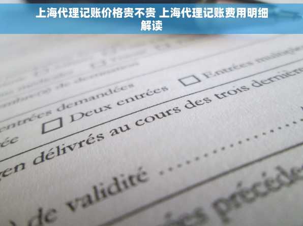 上海代理记账价格贵不贵 上海代理记账费用明细解读
