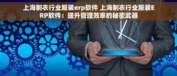 上海制衣行业服装erp软件 上海制衣行业服装ERP软件：提升管理效率的秘密武器