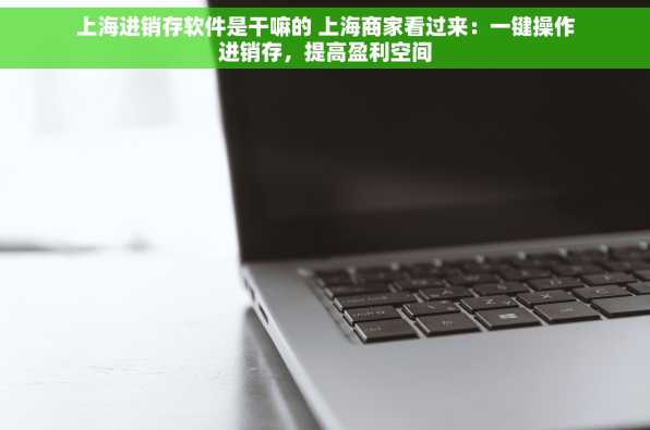 上海进销存软件是干嘛的 上海商家看过来：一键操作进销存，提高盈利空间