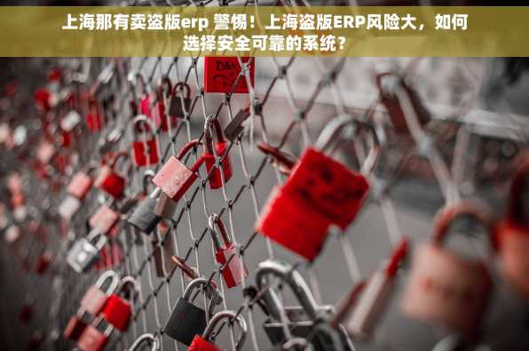 上海那有卖盗版erp 警惕！上海盗版ERP风险大，如何选择安全可靠的系统？