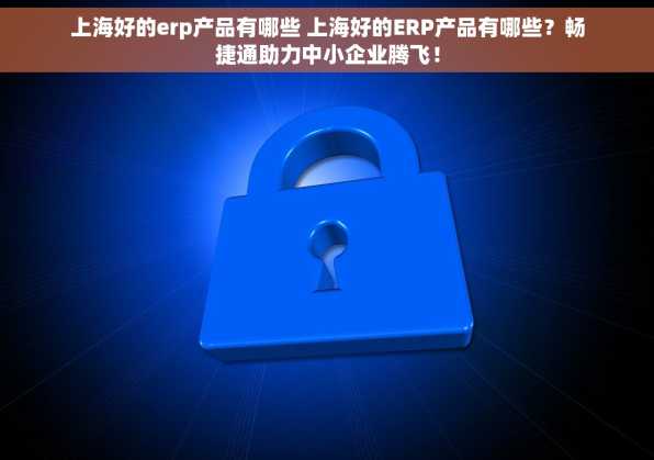 上海好的erp产品有哪些 上海好的ERP产品有哪些？畅捷通助力中小企业腾飞！