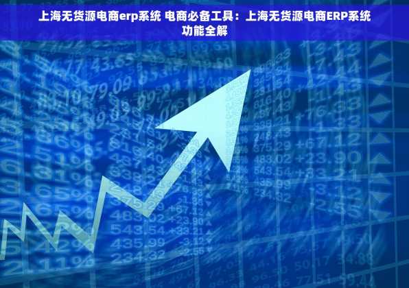 上海无货源电商erp系统 电商必备工具：上海无货源电商ERP系统功能全解