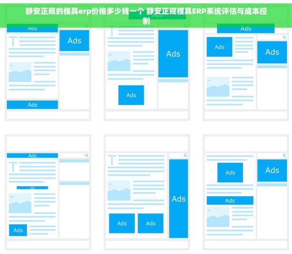 静安正规的模具erp价格多少钱一个 静安正规模具ERP系统评估与成本控制