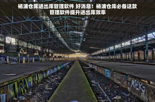 杨浦仓库进出库管理软件 好消息！杨浦仓库必备这款管理软件提升进出库效率