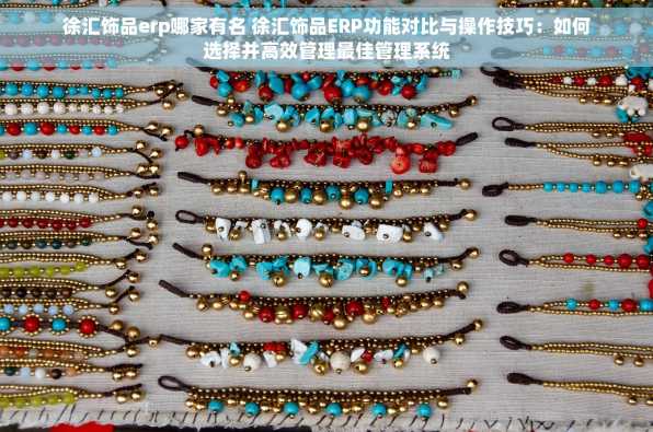 徐汇饰品erp哪家有名 徐汇饰品ERP功能对比与操作技巧：如何选择并高效管理最佳管理系统