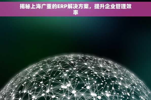 揭秘上海广重的ERP解决方案，提升企业管理效率