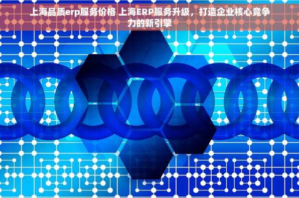 上海品质erp服务价格 上海ERP服务升级，打造企业核心竞争力的新引擎