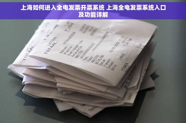 上海如何进入全电发票开票系统 上海全电发票系统入口及功能详解