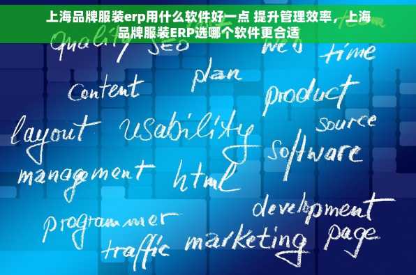 上海品牌服装erp用什么软件好一点 提升管理效率，上海品牌服装ERP选哪个软件更合适