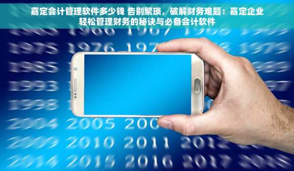 嘉定会计管理软件多少钱 告别繁琐，破解财务难题：嘉定企业轻松管理财务的秘诀与必备会计软件