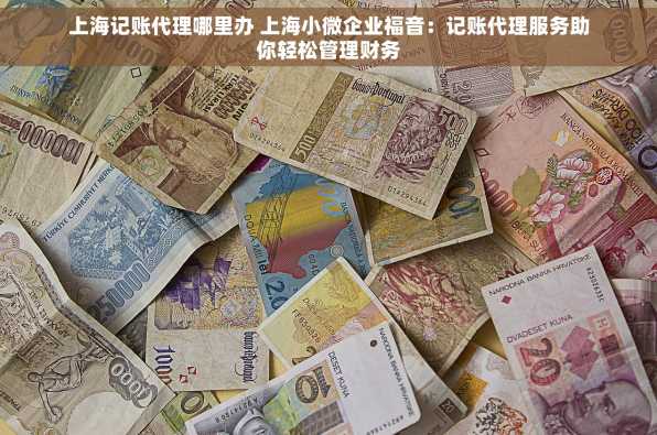 上海记账代理哪里办 上海小微企业福音：记账代理服务助你轻松管理财务