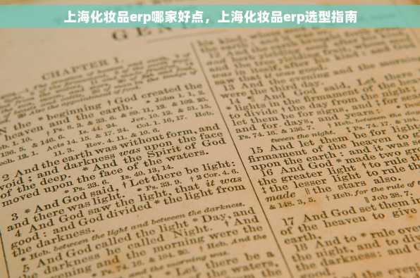 上海化妆品erp哪家好点，上海化妆品erp选型指南